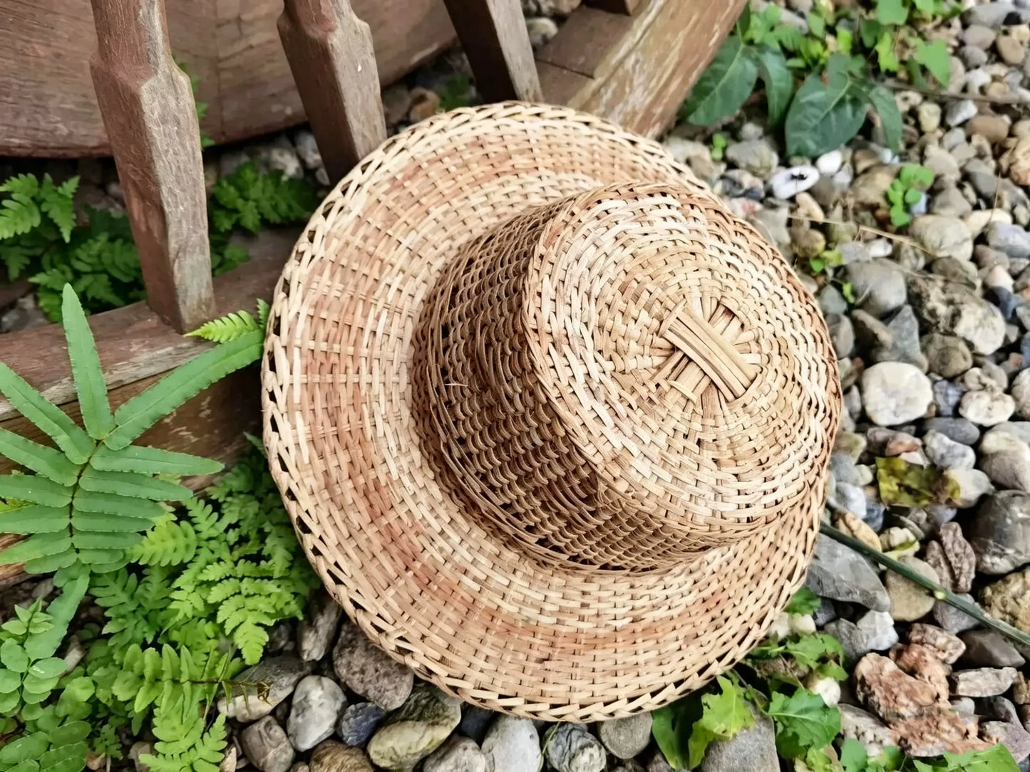 Natural Woven Bamboo Hat - Handcrafted in Yunnan, China by ArtisanYun