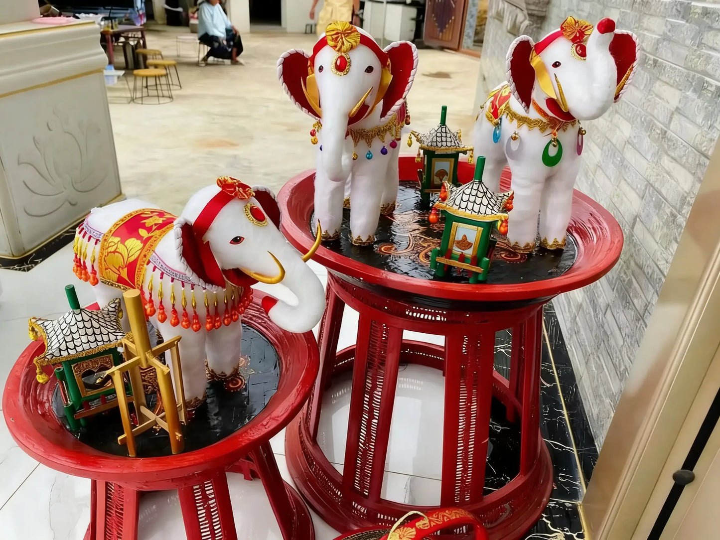 Handwoven Elephant Decor - Traditional Dai Ethnic Craft by ArtisanYun