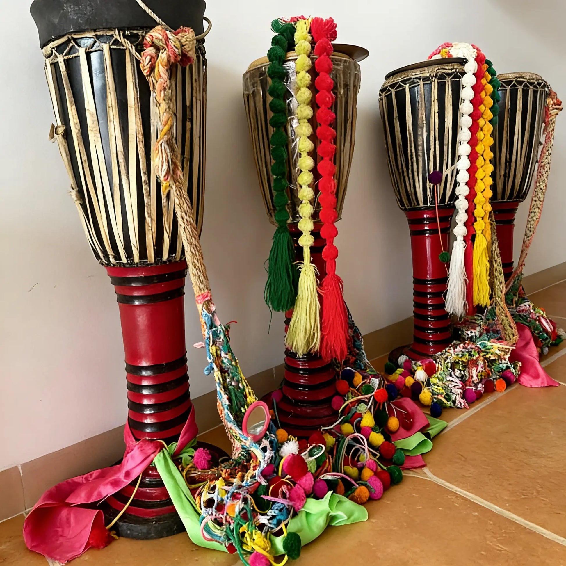 Echo Heritage Elephant Foot Drum - Handcrafted Dai Percussion by ArtisanYun