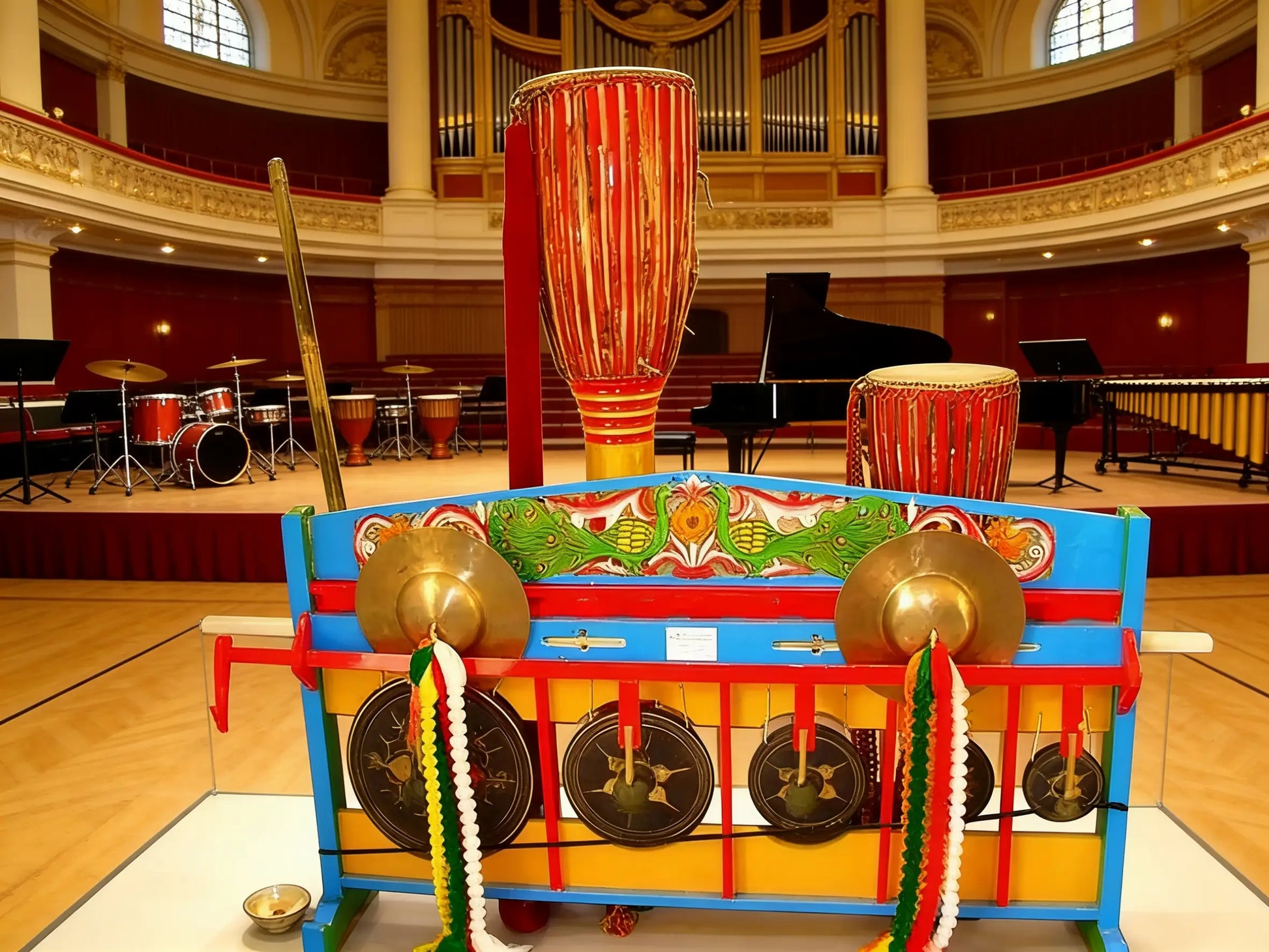 Masterpiece Series: Royal Dai Drum Set, Traditional Dai Ethnic Percussion, Yunnan Heritage Craft