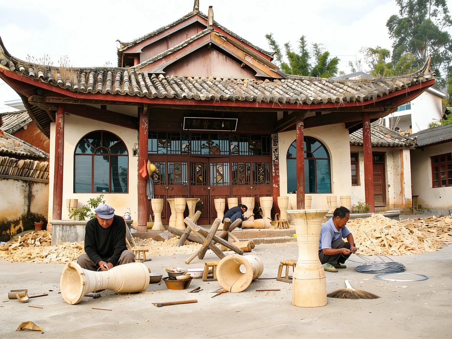 Echo Heritage Elephant Foot Drum - Handcrafted Dai Percussion by ArtisanYun