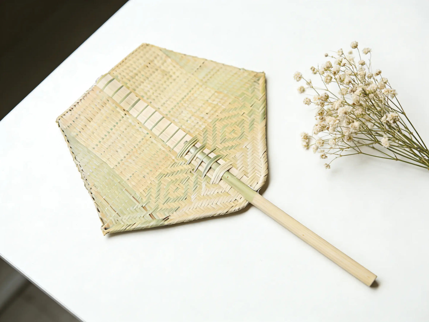 Wanderer's Breeze ¨C Handwoven Bamboo Fan Set of 2, Traditional Chinese Bamboo Fan, Yunnan Heritage