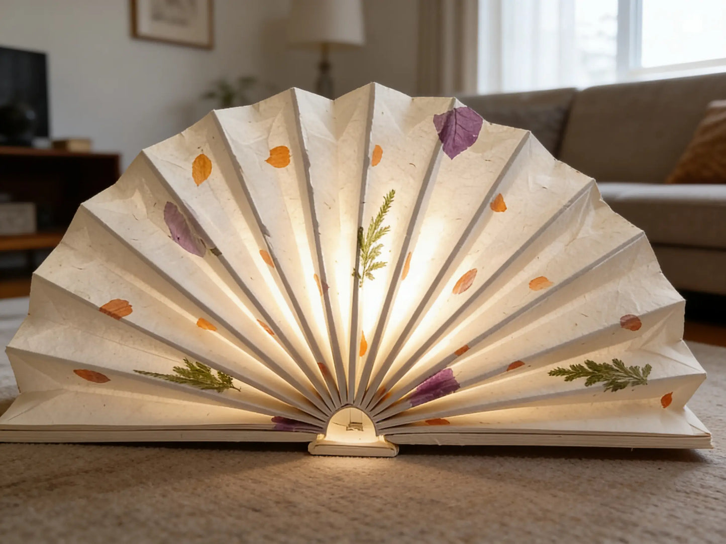 Folding Book Lamp ¨C Heritage Mulberry Bark Paper Table Lamp, Handcrafted Traditional Chinese Lighting