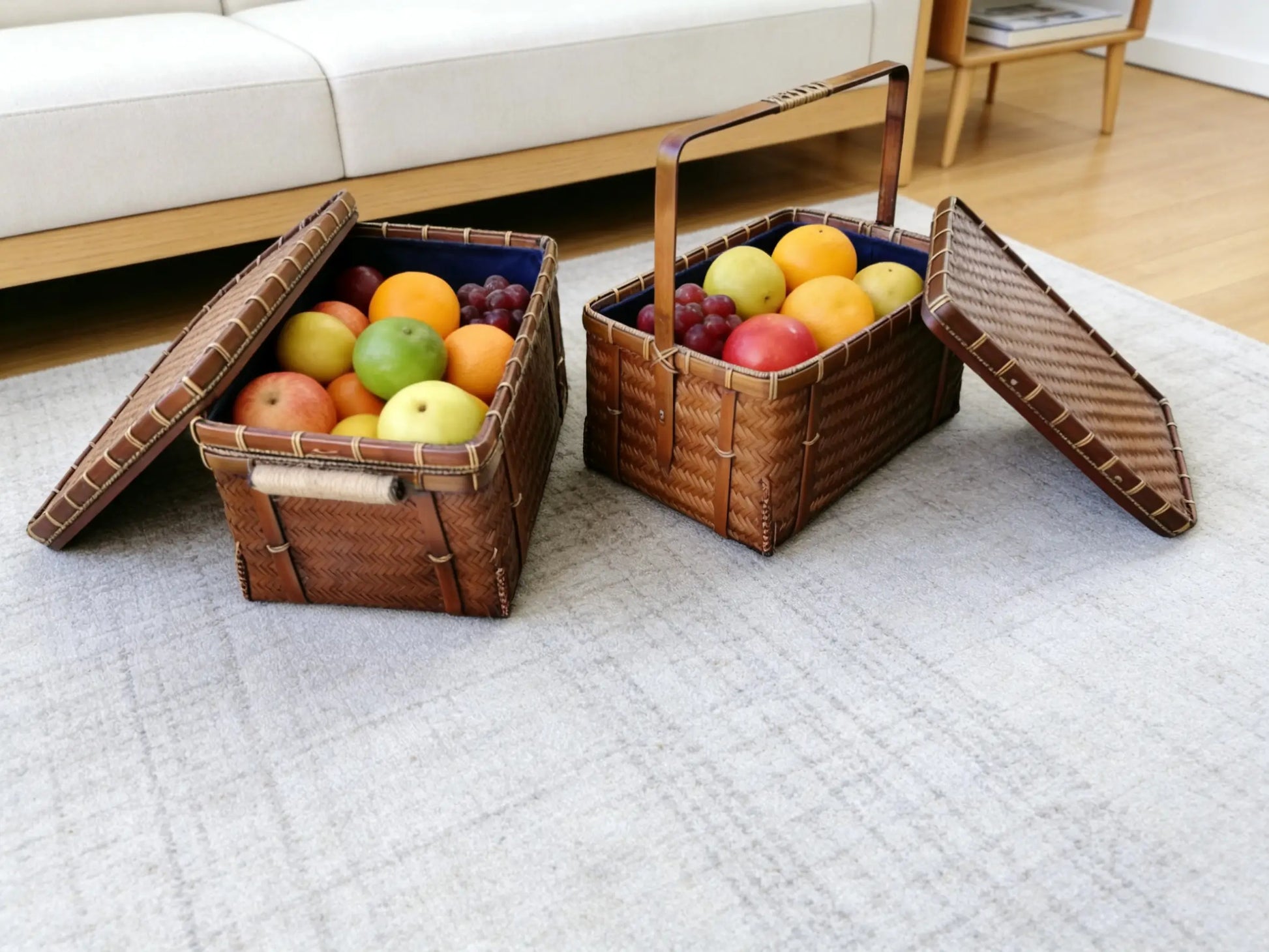 Natural Woven Bamboo Storage Trunk - Handcrafted in Yunnan, China by ArtisanYun