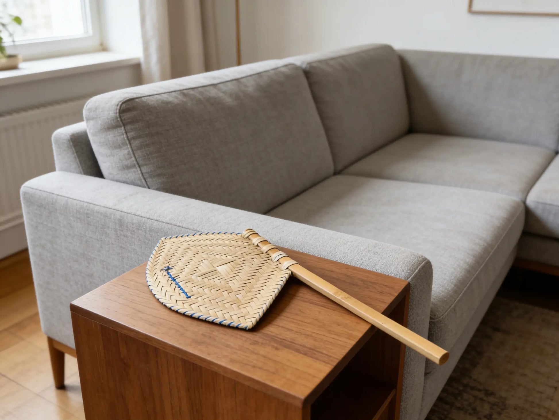 Desert Wind ¨C Handwoven Bamboo Axe Fan Set of 2, Traditional Chinese Bamboo Fan, Yunnan Handcraft