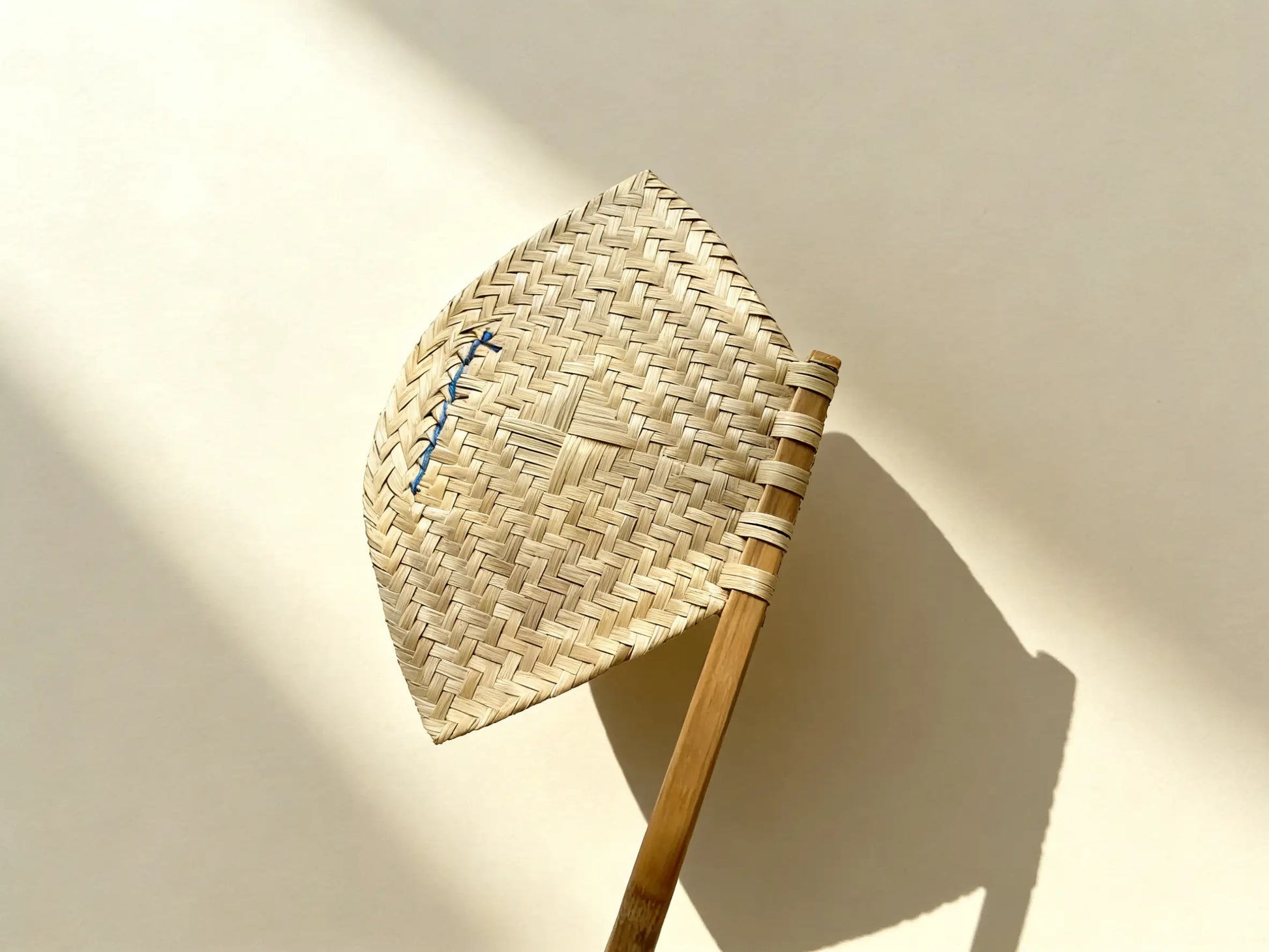 Desert Wind ¨C Handwoven Bamboo Axe Fan Set of 2, Traditional Chinese Bamboo Fan, Yunnan Handcraft