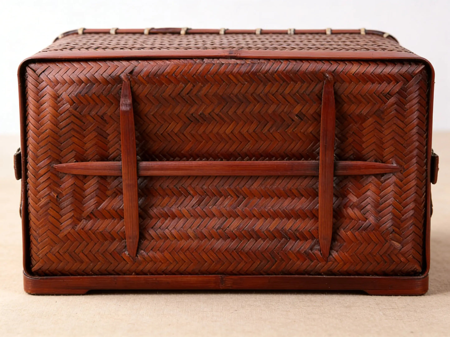 Natural Woven Bamboo Storage Trunk, Handwoven Yunnan Bamboo Trunk, Traditional Chinese Craft