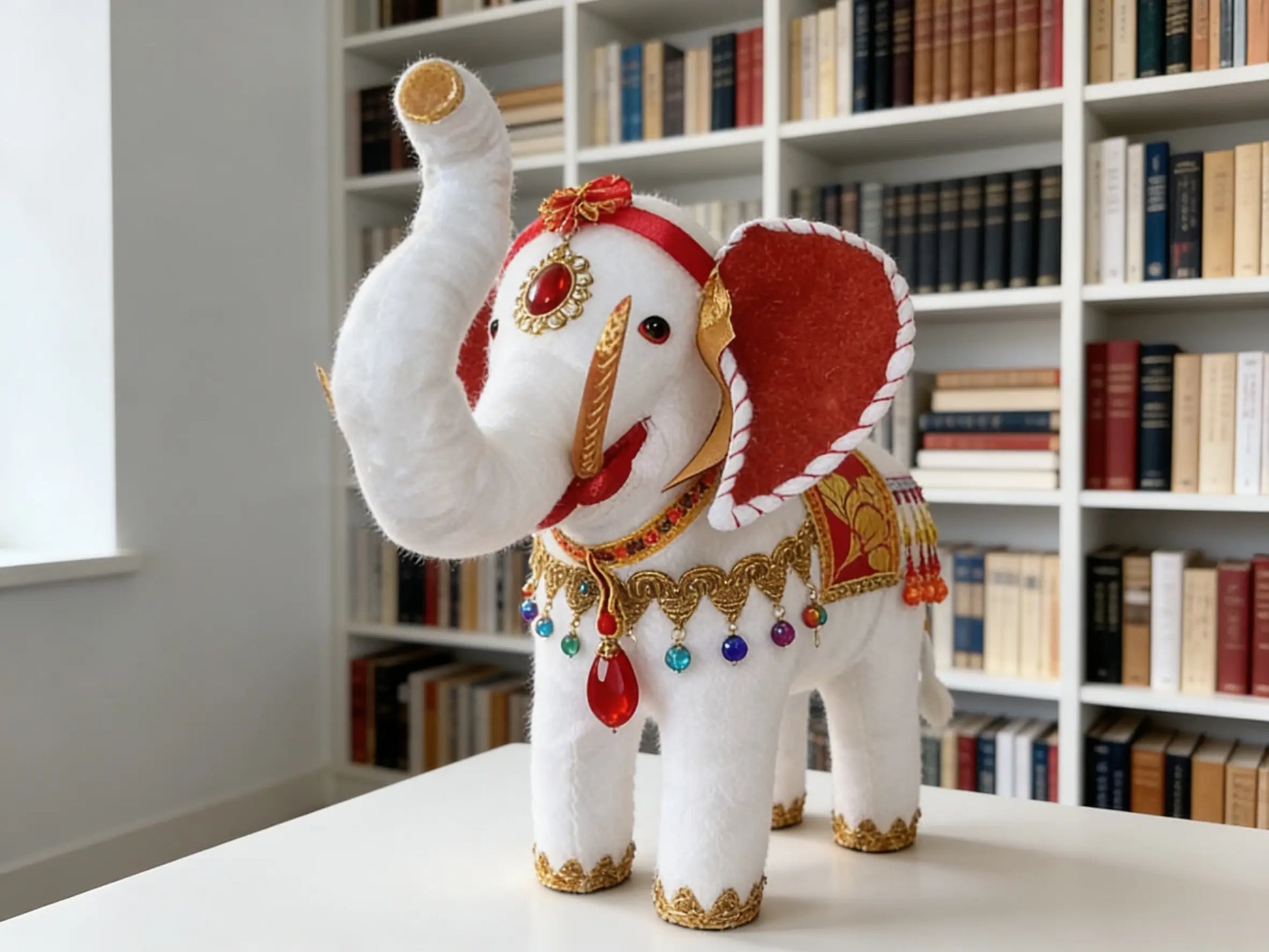Handwoven Elephant Decor - Traditional Dai Ethnic Craft by ArtisanYun