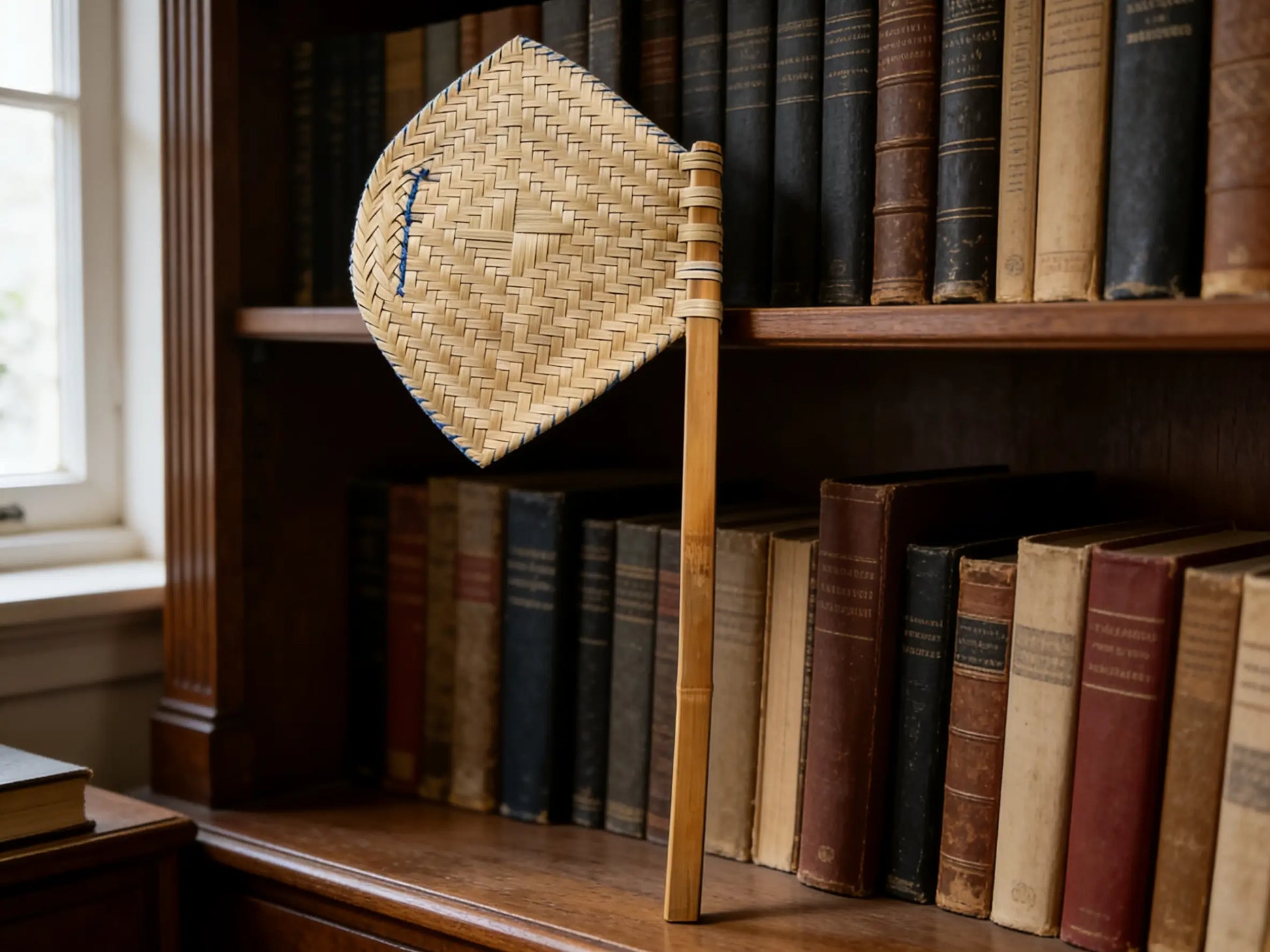 Desert Wind ¨C Handwoven Bamboo Axe Fan Set of 2, Traditional Chinese Bamboo Fan, Yunnan Handcraft