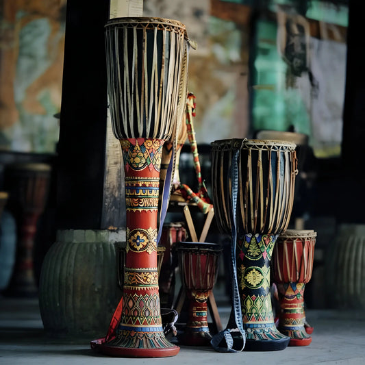 "Echo" Heritage Elephant Foot Drum, Traditional Dai Ethnic Drum, Yunnan Handcrafted Percussion