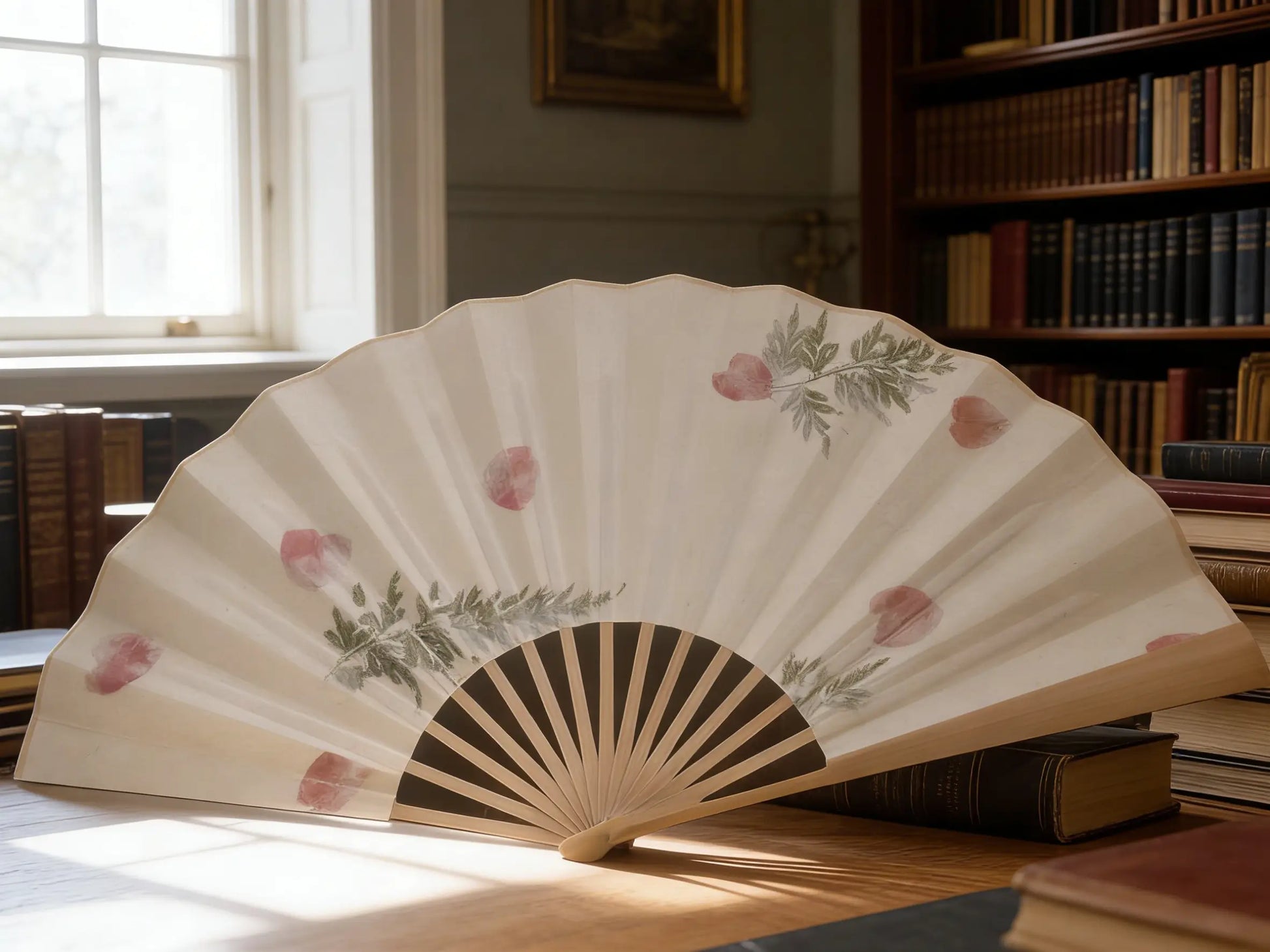 Hand-Painted Folding Fan - Traditional Yunnan Folk Art by ArtisanYun