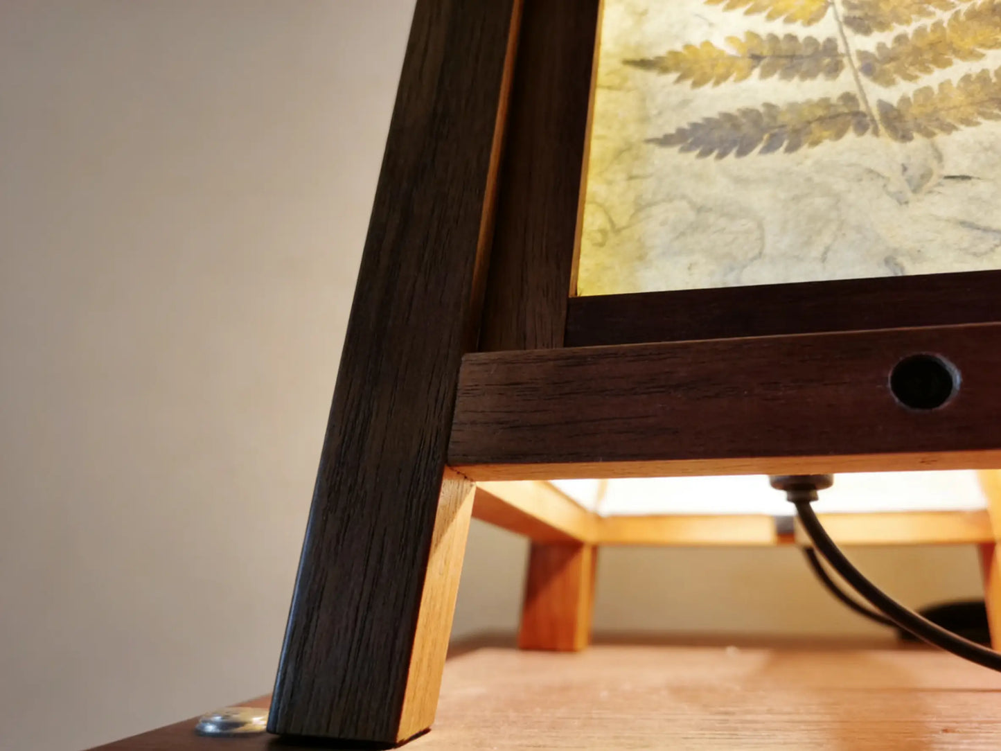Square Table Lamp - Heritage Mulberry Bark Paper - Handcrafted in Yunnan by ArtisanYun