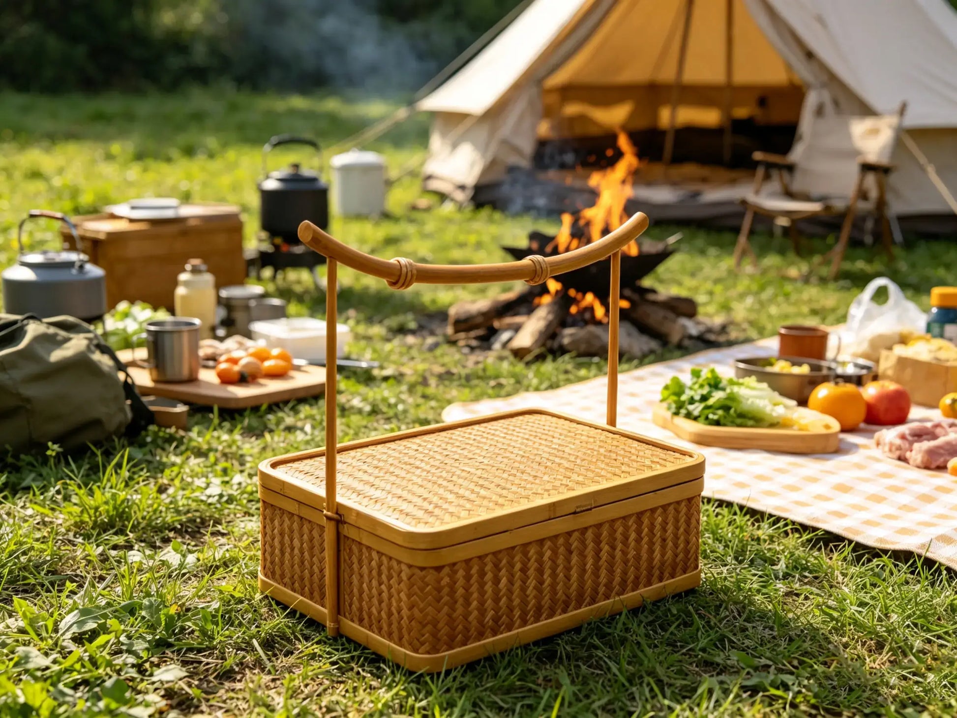 Simplicity Bamboo Woven Storage Box - Handcrafted in Yunnan, China by ArtisanYun
