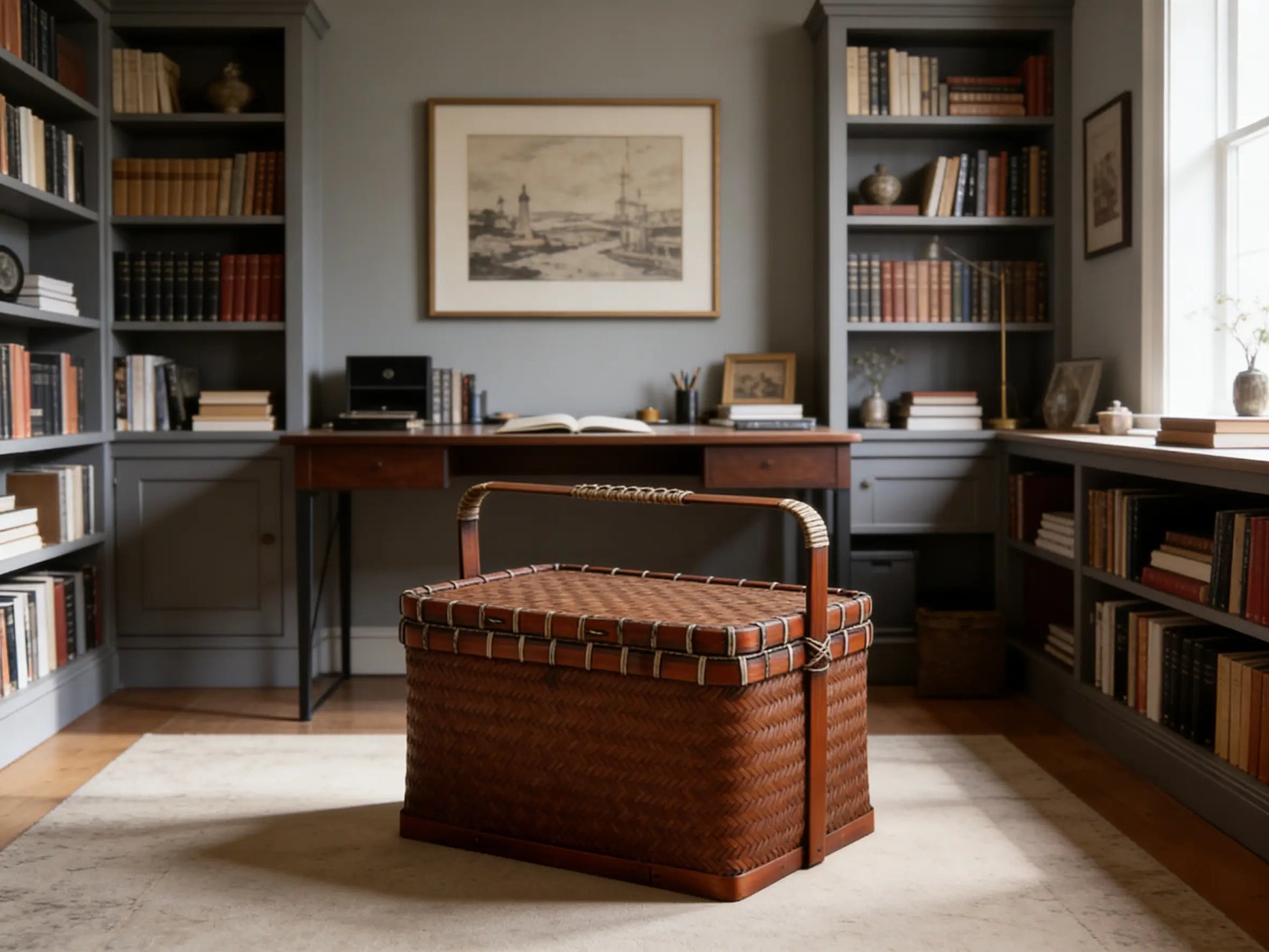 Natural Woven Bamboo Storage Trunk, Handwoven Yunnan Bamboo Trunk, Traditional Chinese Craft