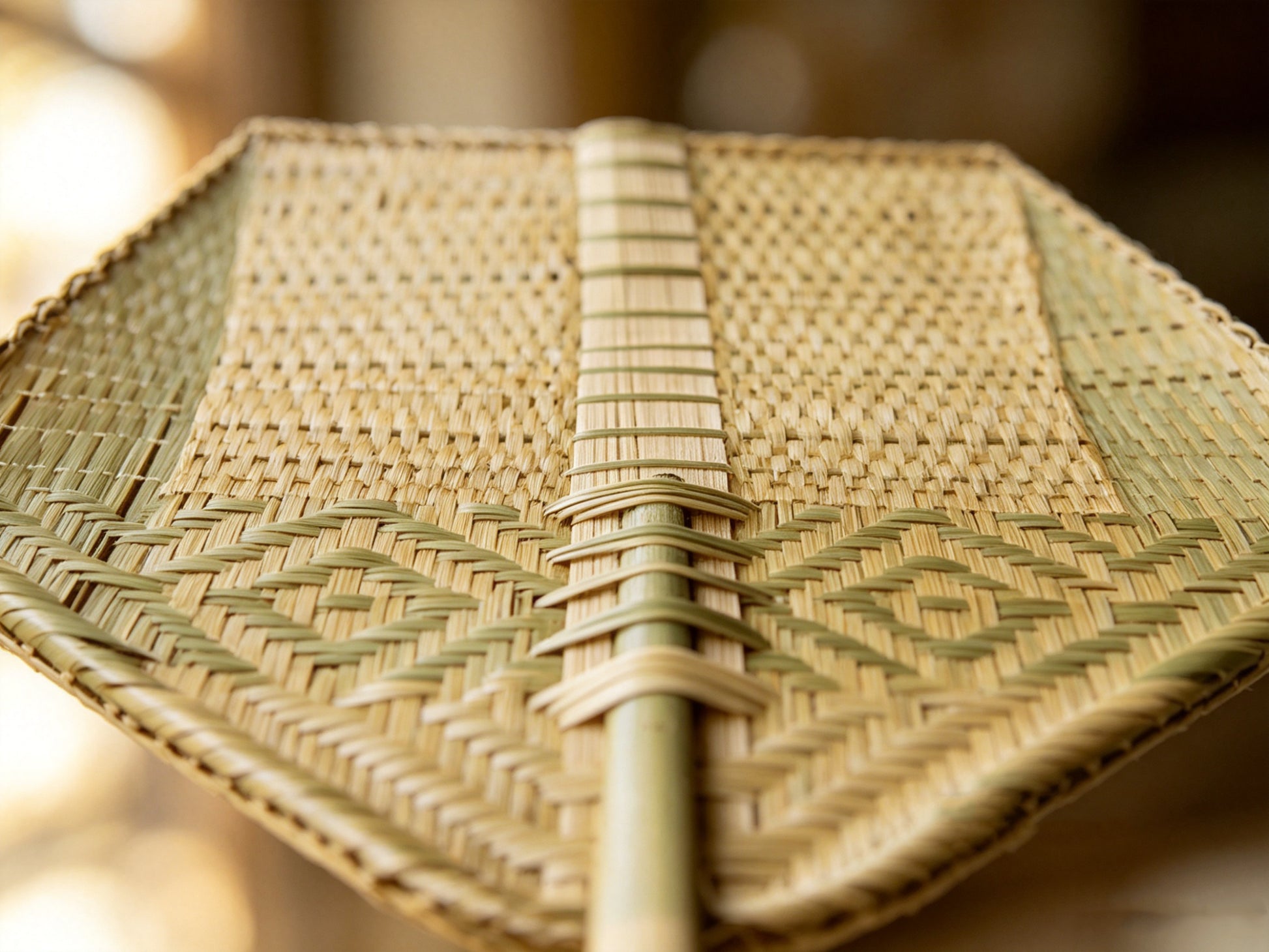 Wanderer's Breeze ¨C Handwoven Bamboo Fan Set of 2, Traditional Chinese Bamboo Fan, Yunnan Heritage