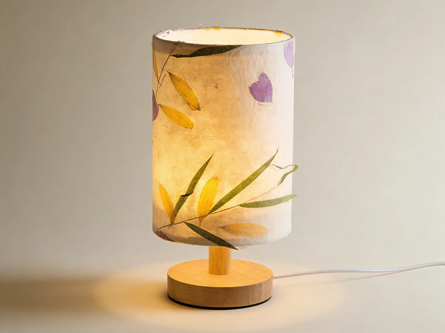 Round Table Lamp ¨C Heritage Mulberry Bark Paper Table Lamp, Traditional Chinese Handcrafted Lighting