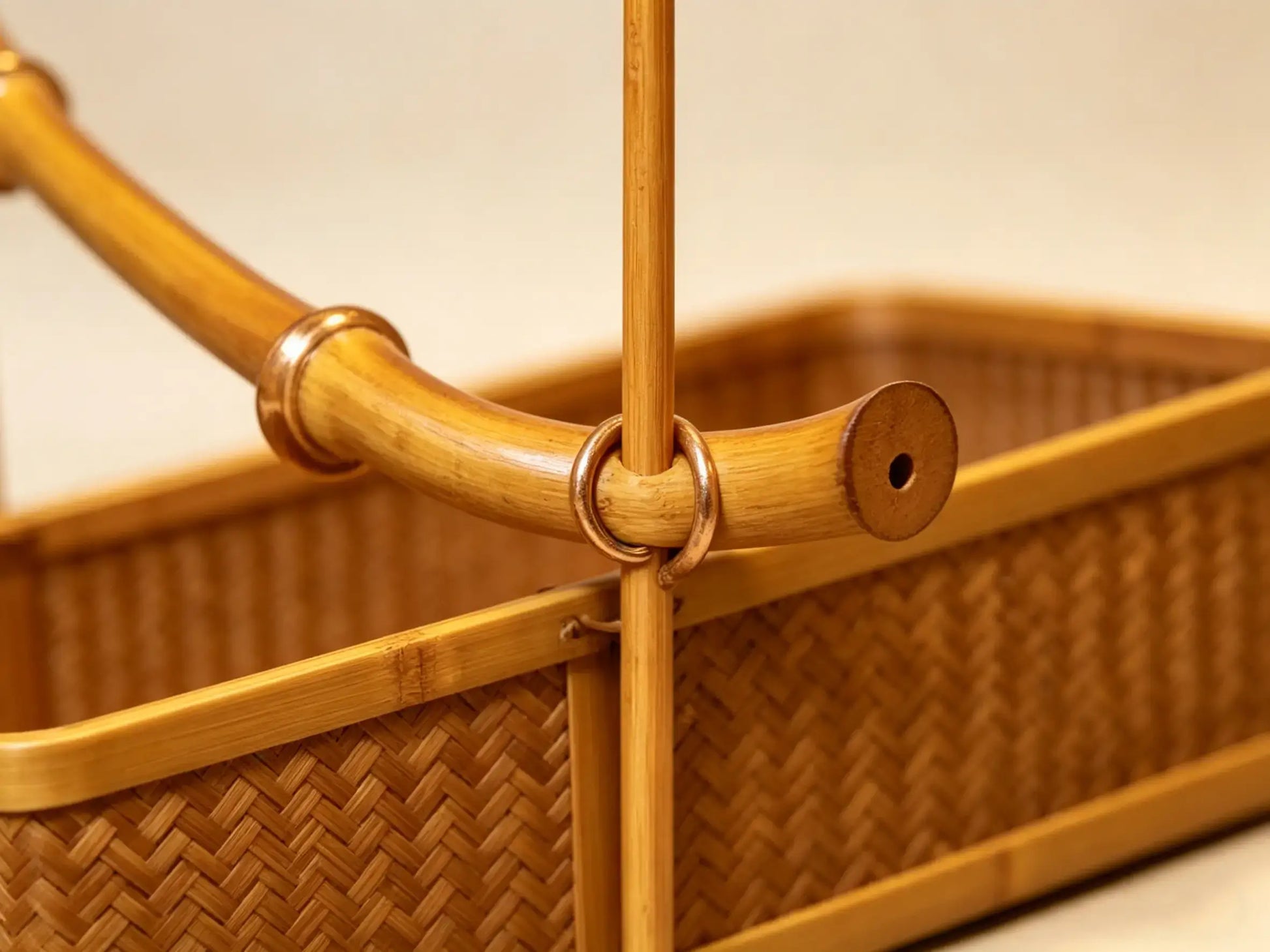 "Simplicity" Bamboo Woven Storage Box, Handwoven Yunnan Bamboo Craft, Traditional Chinese Storage