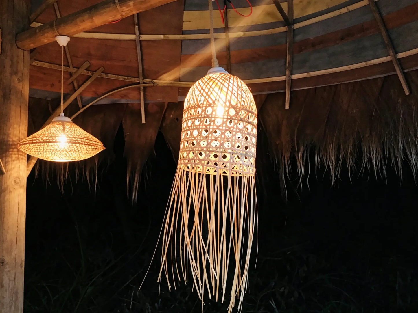 Jellyfish Lamp ¨C Heritage Handwoven Bamboo Pendant Light, Traditional Chinese Bamboo Lighting