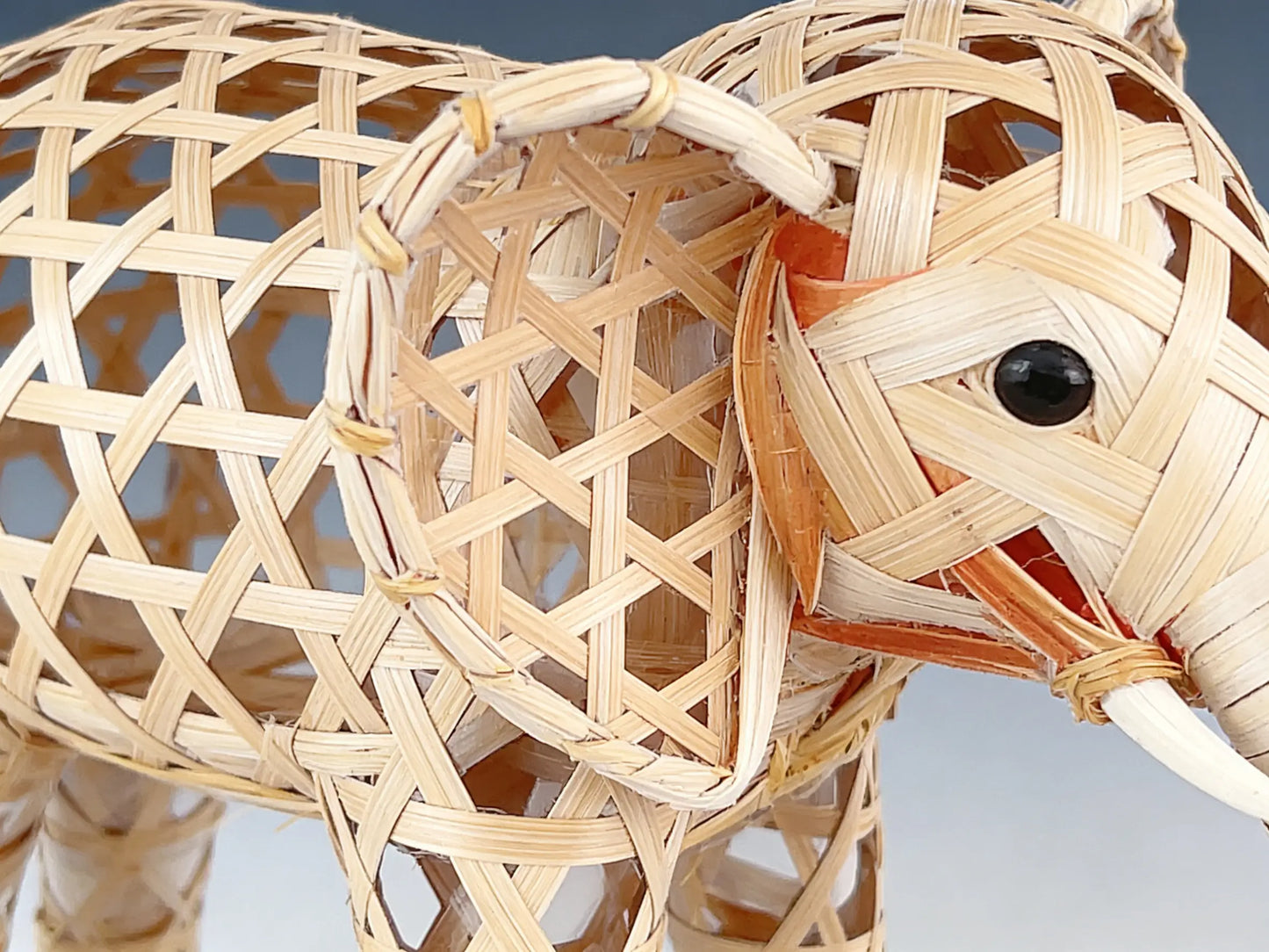 Handwoven Elephant Decor - Traditional Dai Ethnic Craft by ArtisanYun