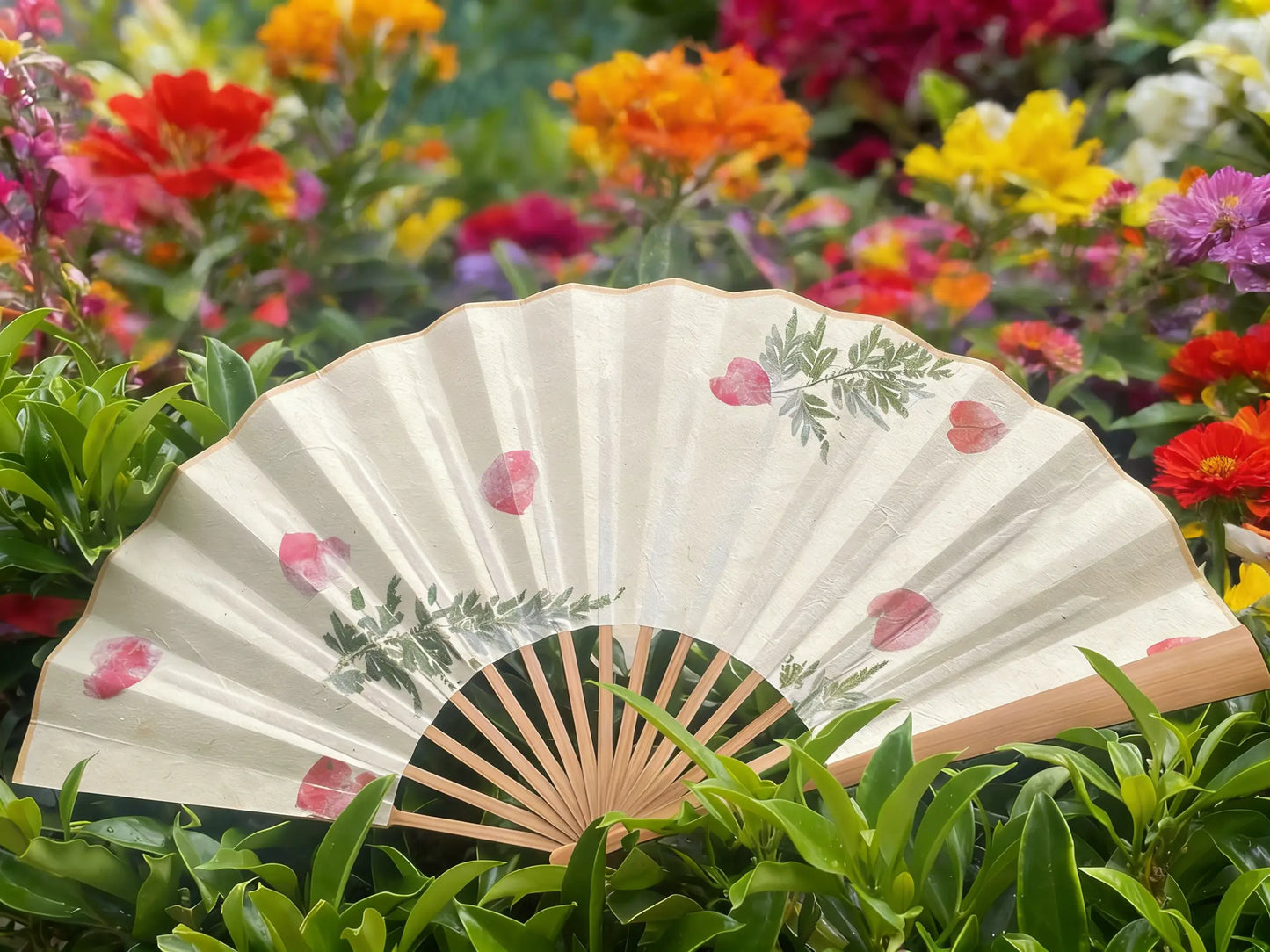 Hand-Painted Folding Fan - Traditional Yunnan Folk Art by ArtisanYun
