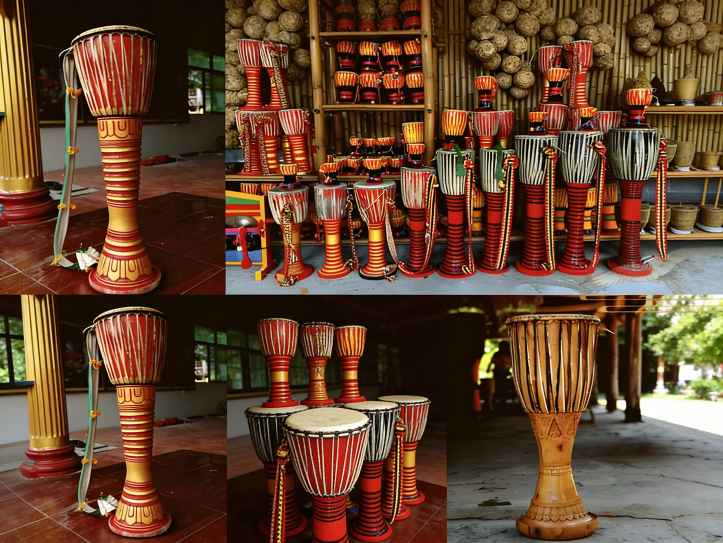 "Echo" Heritage Elephant Foot Drum, Traditional Dai Ethnic Drum, Yunnan Handcrafted Percussion