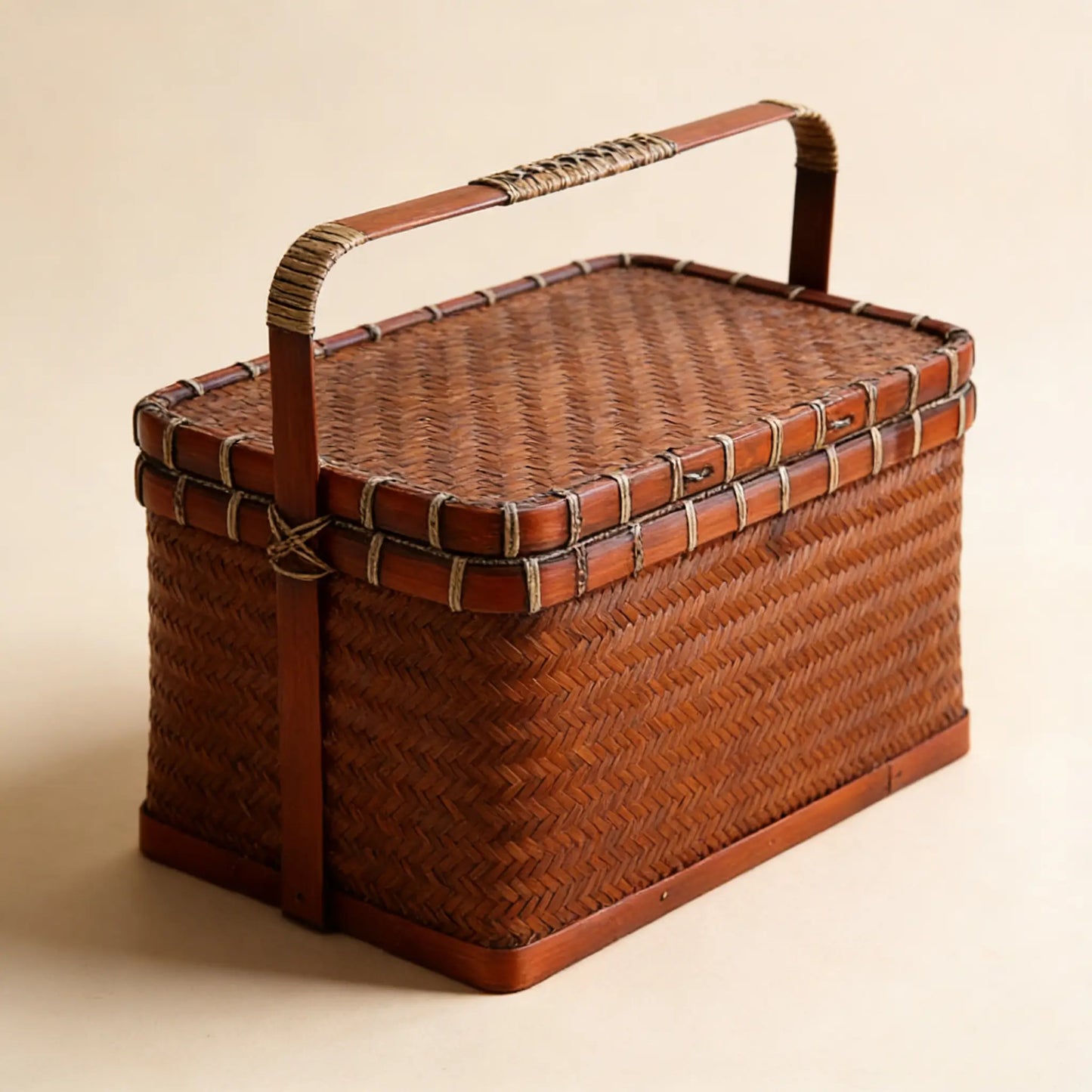 Natural Woven Bamboo Storage Trunk - Handcrafted in Yunnan, China by ArtisanYun
