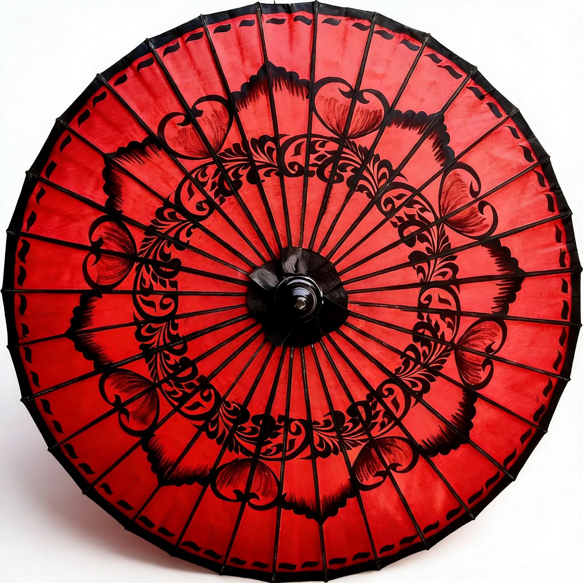 Golden Flower Heritage Paper Umbrella 75cm - Hand-Painted Dai Craft by ArtisanYun