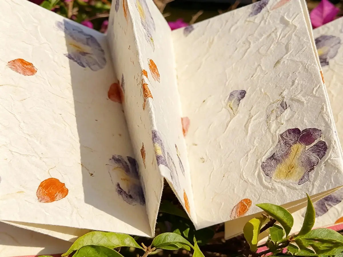 "Eternal Spring" Botanical Journal ¨C Folded Edition, Traditional Chinese Handcrafted Journal, Yunnan Heritage
