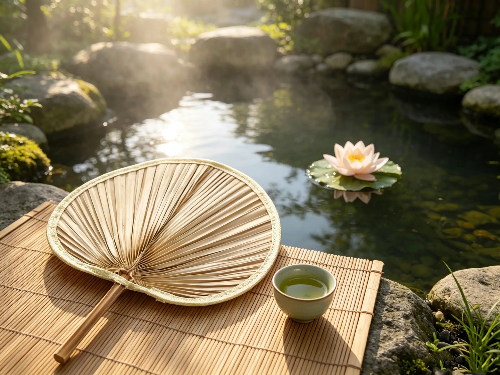 Nomad's Palm ¨C Handwoven Palm Leaf Fan Set of 5, Traditional Chinese Palm Fan, Yunnan Handcraft