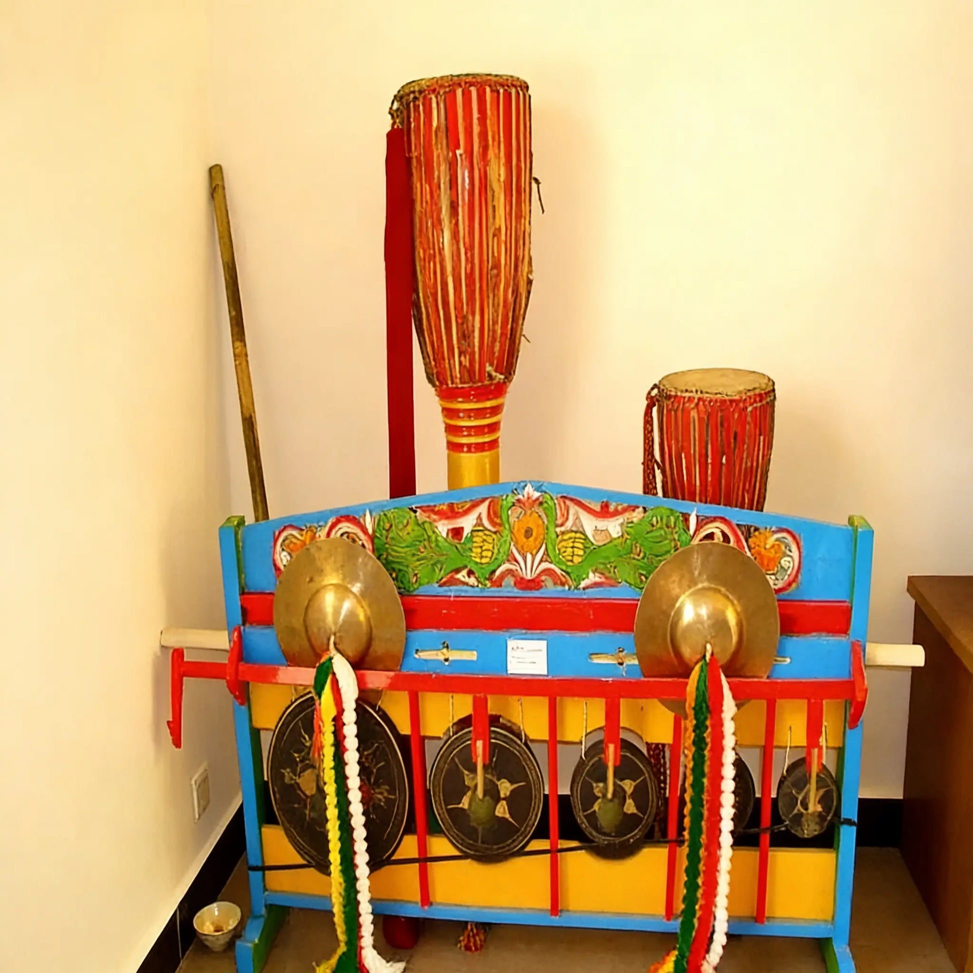 Masterpiece Series: Royal Dai Drum Set, Traditional Dai Ethnic Percussion, Yunnan Heritage Craft