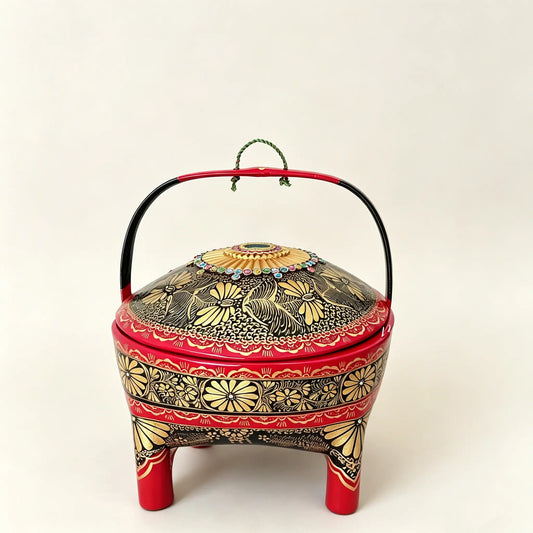 Traditional Gold-Traced Lacquerware - Dai Bamboo Heritage Craft by ArtisanYun