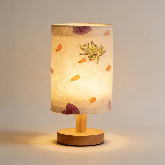 Round Table Lamp ¨C Heritage Mulberry Bark Paper Table Lamp, Traditional Chinese Handcrafted Lighting