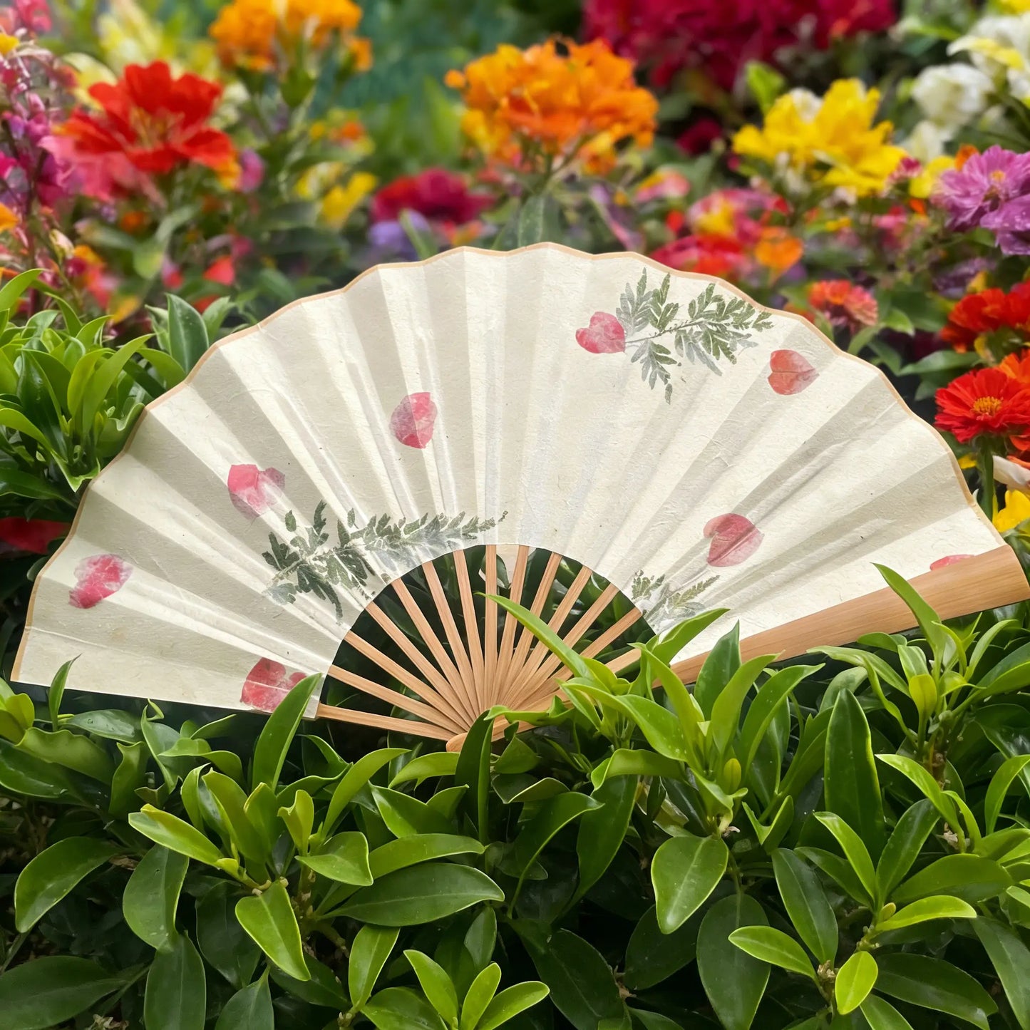 Hand-Painted Folding Fan - Traditional Yunnan Folk Art by ArtisanYun
